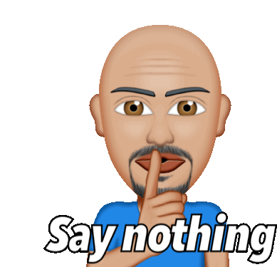 Bald Man Say Nothing Sticker - Bald Man Say Nothing Dont Talk Stickers