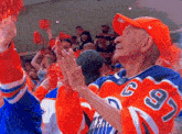 Oilers Oilers Fan GIF - Oilers Oilers Fan Cheering GIFs