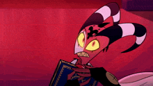 a cartoon character holding a book with the words that ain 't on it