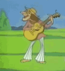 Hippie Woodpecker GIF - Hippie Woodpecker Playing Guitar GIFs