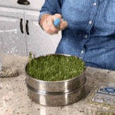Sprinkling Water On Sprouts Jill Dalton GIF - Sprinkling Water On Sprouts Jill Dalton The Whole Food Plant Based Cooking Show GIFs