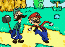 Mario And Luigi Ed Edd And Eddy GIF - Mario And Luigi Mario Luigi GIFs