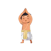 a cartoon drawing of a man with his eyes closed and a third eye on his head