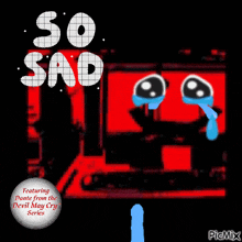 a poster that says so sad featuring dante from the devil may cry