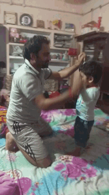 Cute Father And Son GIF - Cute Father And Son Kick GIFs