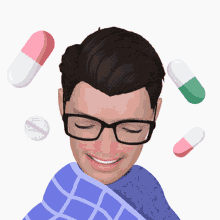 shaharyar eyeglasses sick medicine pills