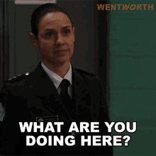 What Are You Doing Here Vera Benett GIF - What Are You Doing Here Vera Benett Wentworth GIFs