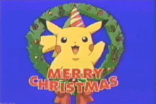 Pokemon Pikachu GIF - Pokemon Pikachu Merry Christmas GIFs