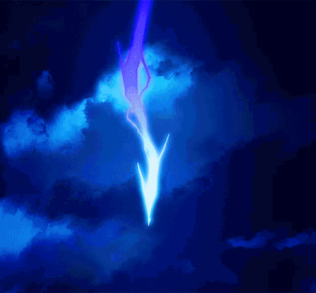 Anime horizontal blue lightning background. Anime cartoon light colors.  Generative AI 28793932 Stock Photo at Vecteezy
