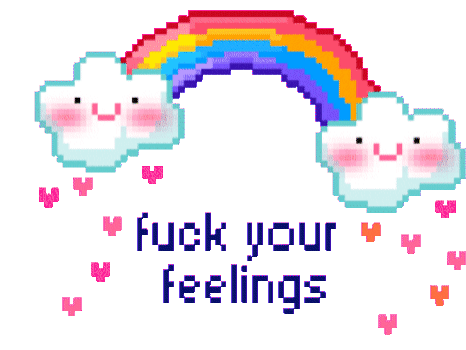 Rainbow Colorful Sticker - Rainbow Colorful Fuck Your Feelings Stickers