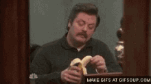 Banana Ron Swanson GIF - Banana Ron Swanson Par GIFs
