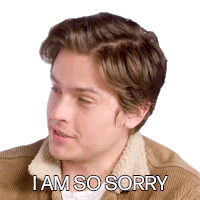 I Am So Sorry Dylan Sprouse Sticker - I Am So Sorry Dylan Sprouse Harpers Bazaar Stickers