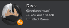 a picture of a person with the name deez on the bottom