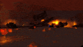 a cannon is on fire in a video game with a blue flame coming out of it