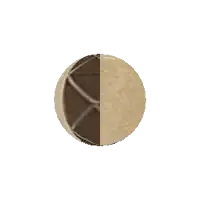 a man with glasses and a beard is in a circle with a reflection of himself in it .