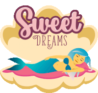 Sweet Dreams Mermaid Life Sticker - Sweet Dreams Mermaid Life Joypixels Stickers
