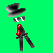 a drawing of a man wearing a top hat and tie
