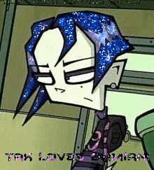 a picture of a cartoon character with the words " tak loves damian " on the bottom