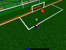 a screenshot of a video game showing blue vs red