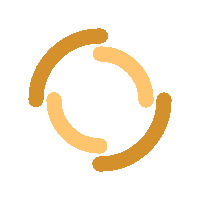 a brown circle with a white background and a few lines around it
