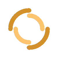a brown circle with a white background and a few lines around it