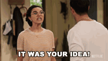 It Was Your Idea Paulina Chavez GIF - It Was Your Idea Paulina Chavez Ashley Garcia GIFs