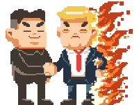Trump Kim Jong Un Sticker - Trump Kim Jong Un Wish You Were Here Stickers
