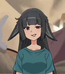 a drawing of a girl with long black hair and red eyes is titled ' a drawing of a girl with long black hair '