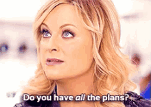 Do You Have All The Plans? GIF - Amypoehler Plan GIFs