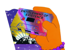 entitlement of existence cassette tape psychedelic contemporary art graphic design