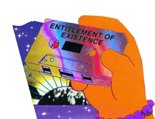 Entitlement Of Existence Cassette Tape Sticker - Entitlement Of Existence Cassette Tape Psychedelic Stickers