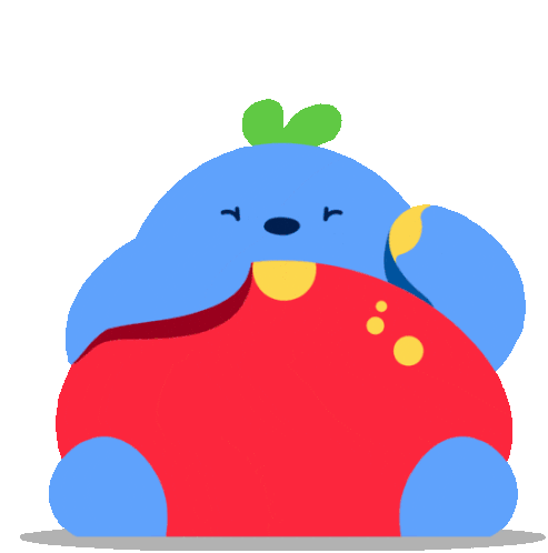 Gogi Eats Something And Burps Sticker - Gogi Red Pants Blue Stickers
