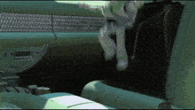 a toy story character jumps out of a car