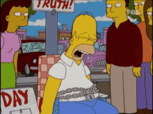 Homer Está En Huelga De Hambre GIF - Cadenas Homer Simpson Homero Simpson GIFs