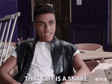 That Guys Is A Snake That Guys Sketchy GIF - That Guys Is A Snake That Guys Sketchy Hes A Fake GIFs