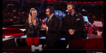 Renee Young Michael Cole GIF - Renee Young Michael Cole Corey Graves GIFs