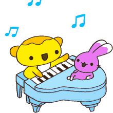 buniboo and bearuloo piano music playing music playing piano