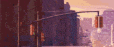 a pixel art of a city street scene with a sign that says broadway on it