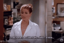 will and grace debra messing grace adler accident accidentally