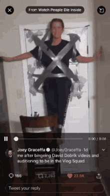 Funny Face Taped To The Door GIF