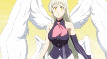 Angel Elizabeta Looks Up Confused With Both Angelic Eyes Activate GIF