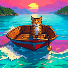 Cat Boat GIF