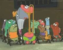 Spongebob Band GIF - Spongebob Band Trombone GIFs