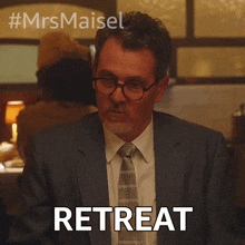 Retreat Gabe GIF - Retreat Gabe The Marvelous Mrs Maisel GIFs