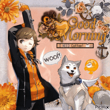 Ken Amada Koromaru GIF - Ken Amada Koromaru Good Morning GIFs