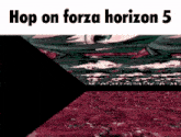 a screenshot of forza horizon 5 with a red and black background