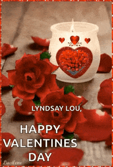 Happy Valentines Day Glitter GIF - Happy Valentines Day Glitter Rose GIFs