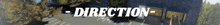 a blurred image of a parking lot with the words direction written above it