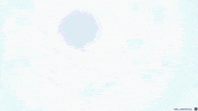 a blue sky with white clouds and a glowing circle in the middle