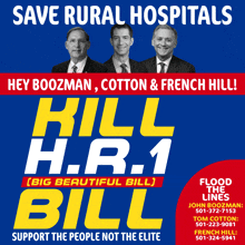 a poster that says kill h.r.1 bill with three men on it